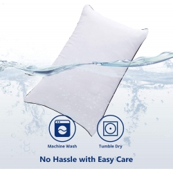 Twin Pack Hotel Quality Bed Pillow High Support Neck Pillows Medium Firm Queen King--Queen