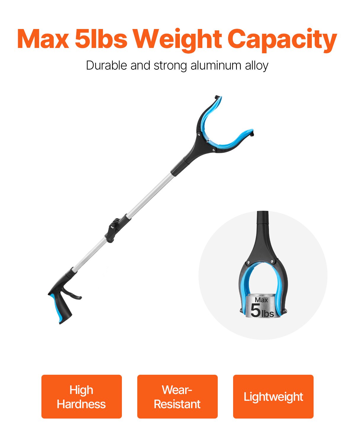 Grabber Reacher Tool, 2-Pack Foldable Reacher Grabber Pickup Tool With 360 Rotating Jaw & Magnets… image 4