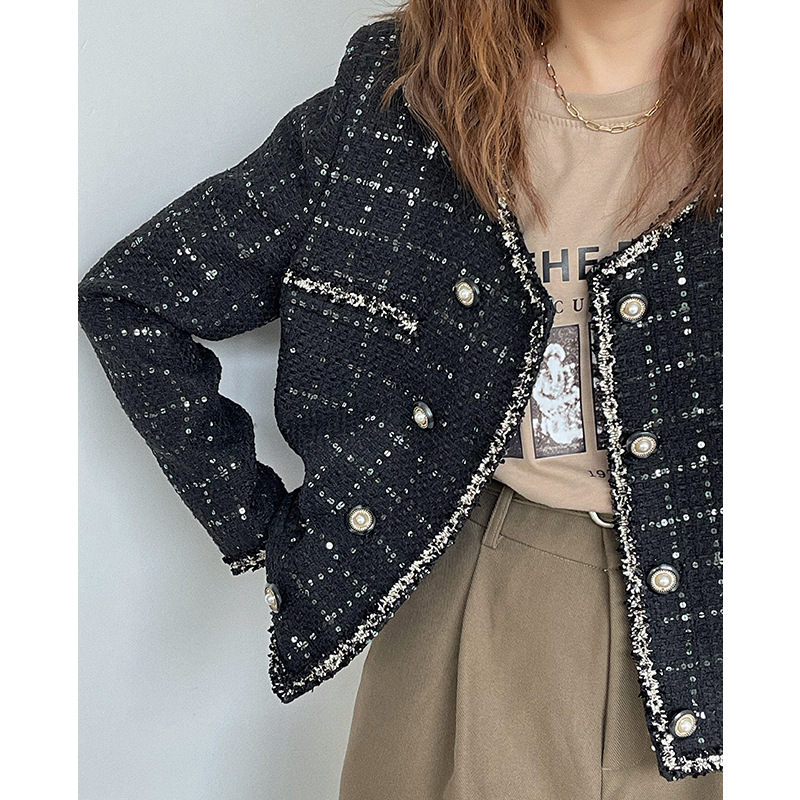 Fashion Short Jacket Small Heavy Industry Gorgeous Popular Design Small Fragrance