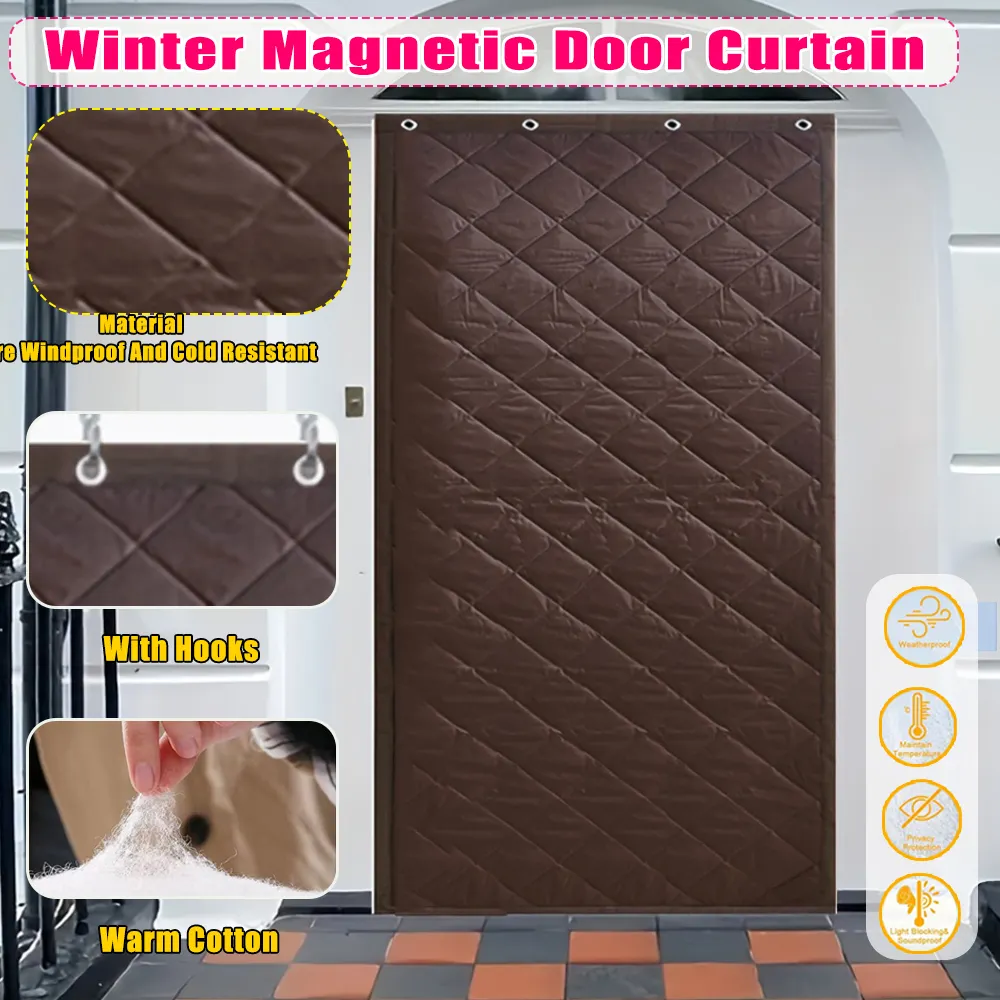 Oxford Cloth Thick Cotton Thermal Door Curtain