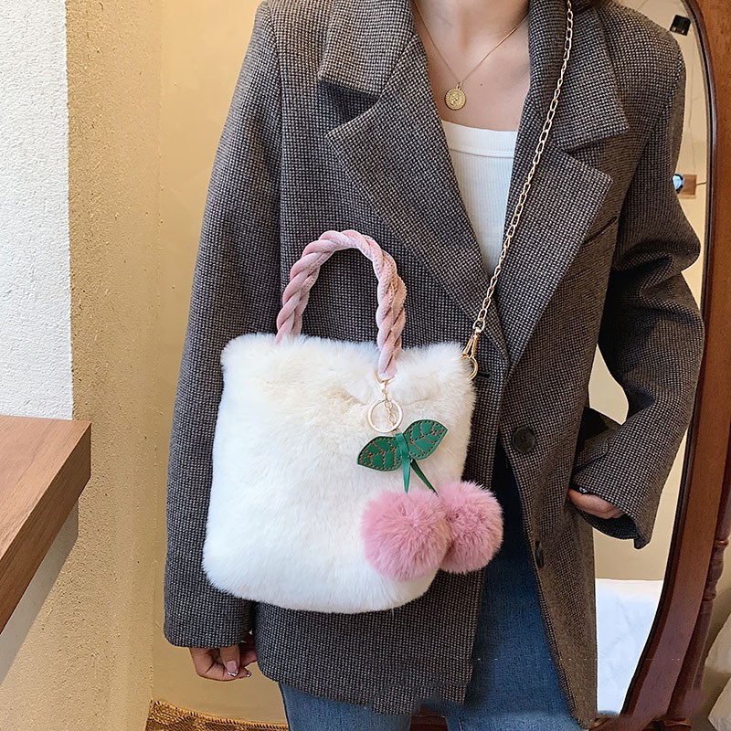 Pink Cherry Handbag & Messenger 2 IN 1