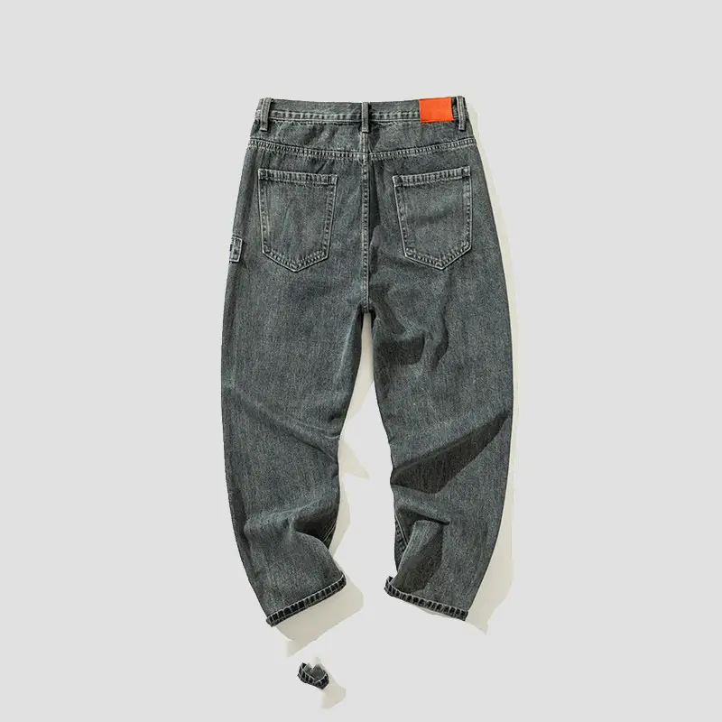 MMOPTOP Summer New Gray Jeans Men's Loose Straight Casual Trousers Japanese Men's Trend All-match