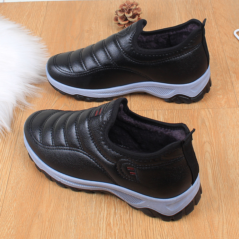 Title 4, Winter Plush granny shoes for middle aged and o...