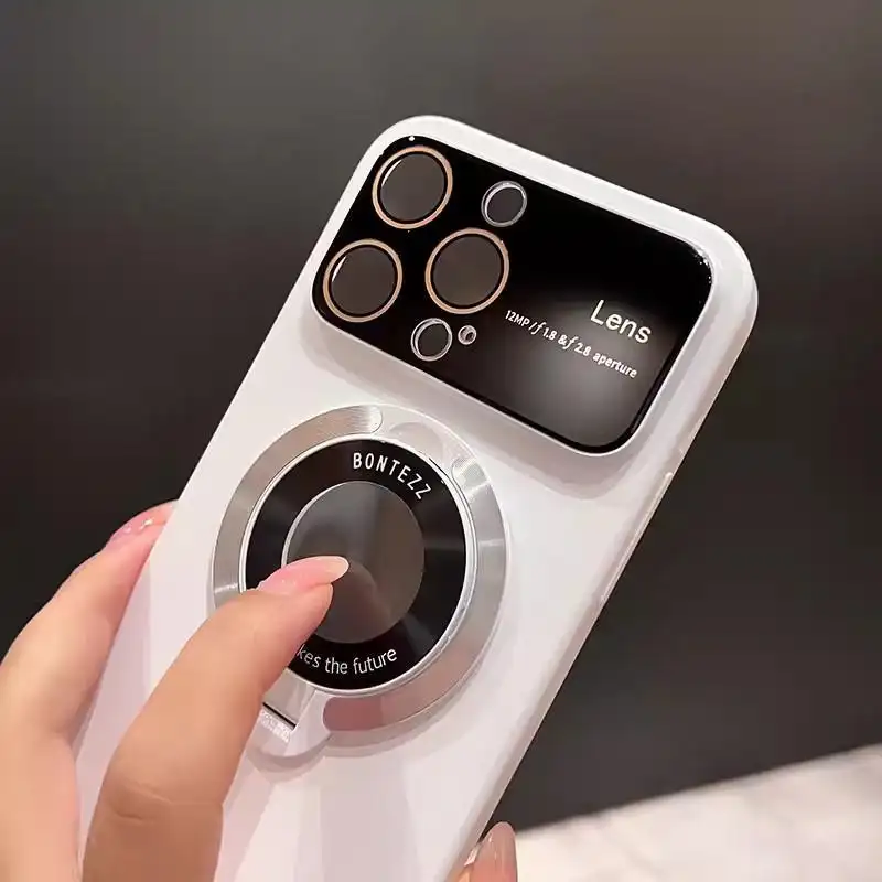 Magnetic Bracket Large Window Phone Case Protective Sleeve