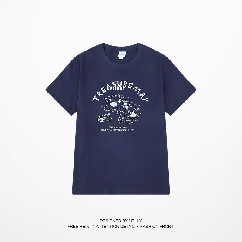 Loose Tide Brand Cotton Round Neck T-shirt