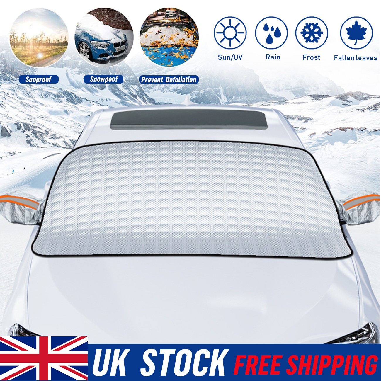 Magnetic Car Windscreen Windshield Frost Ice Snow Cover Window Mirror Protector