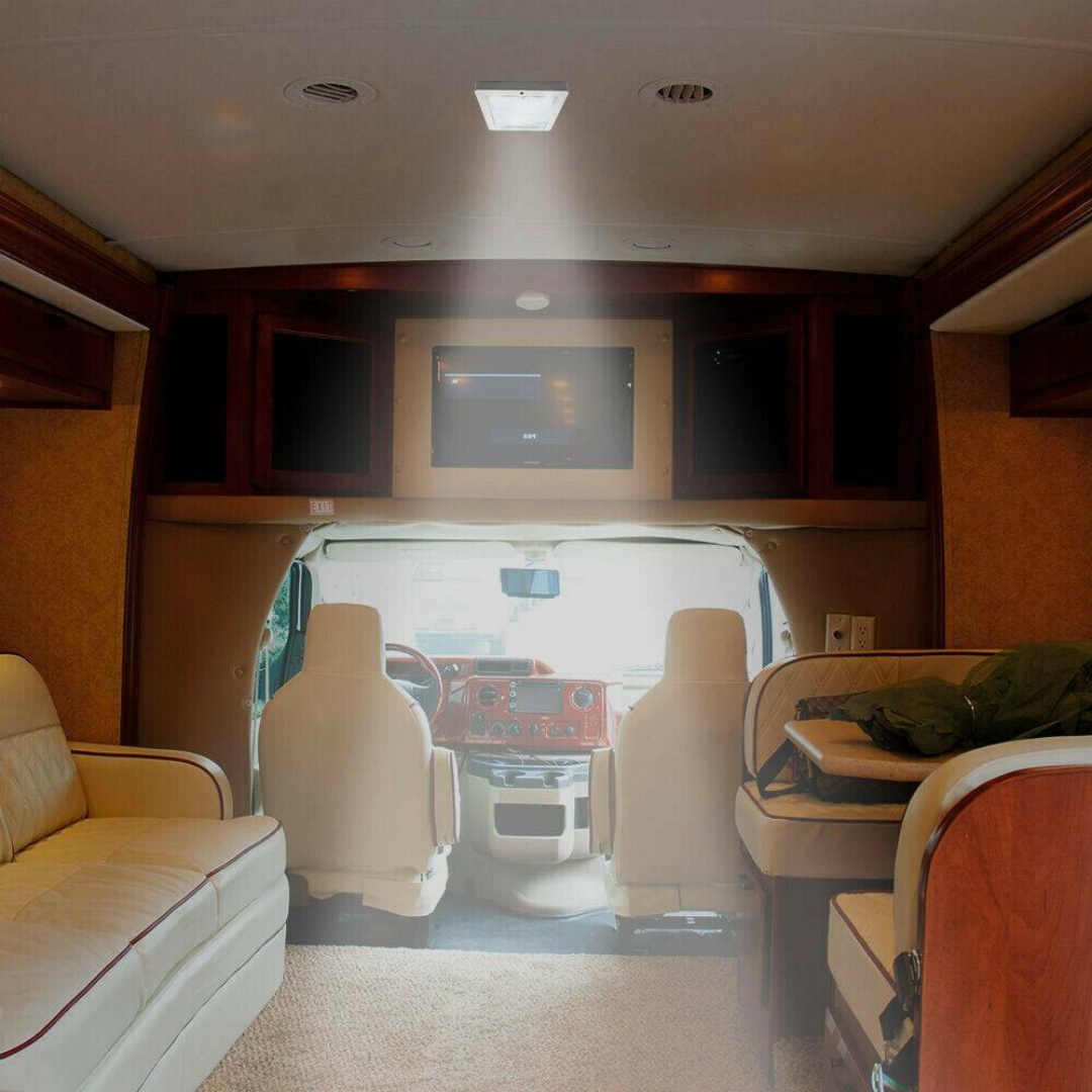 12V-9W LED Interior Roof Light For Caravan Motorhome Camper Van Boat 6000K White — image 8