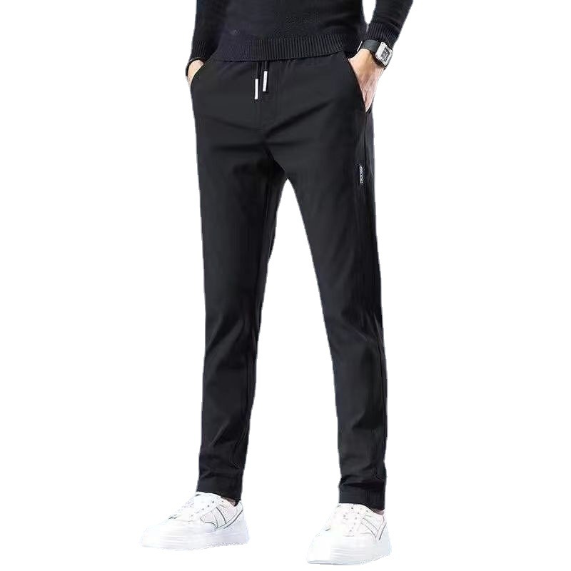 Men's Plush Pants Straight Sports Trousers Warm And Loose