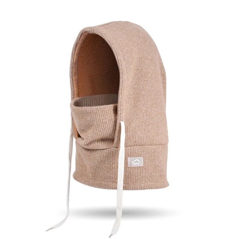 Kids Winter Balaclava Hat Fleece Ski Face Mask Snow Hood Neck Warmer Boys Girls---Khaki