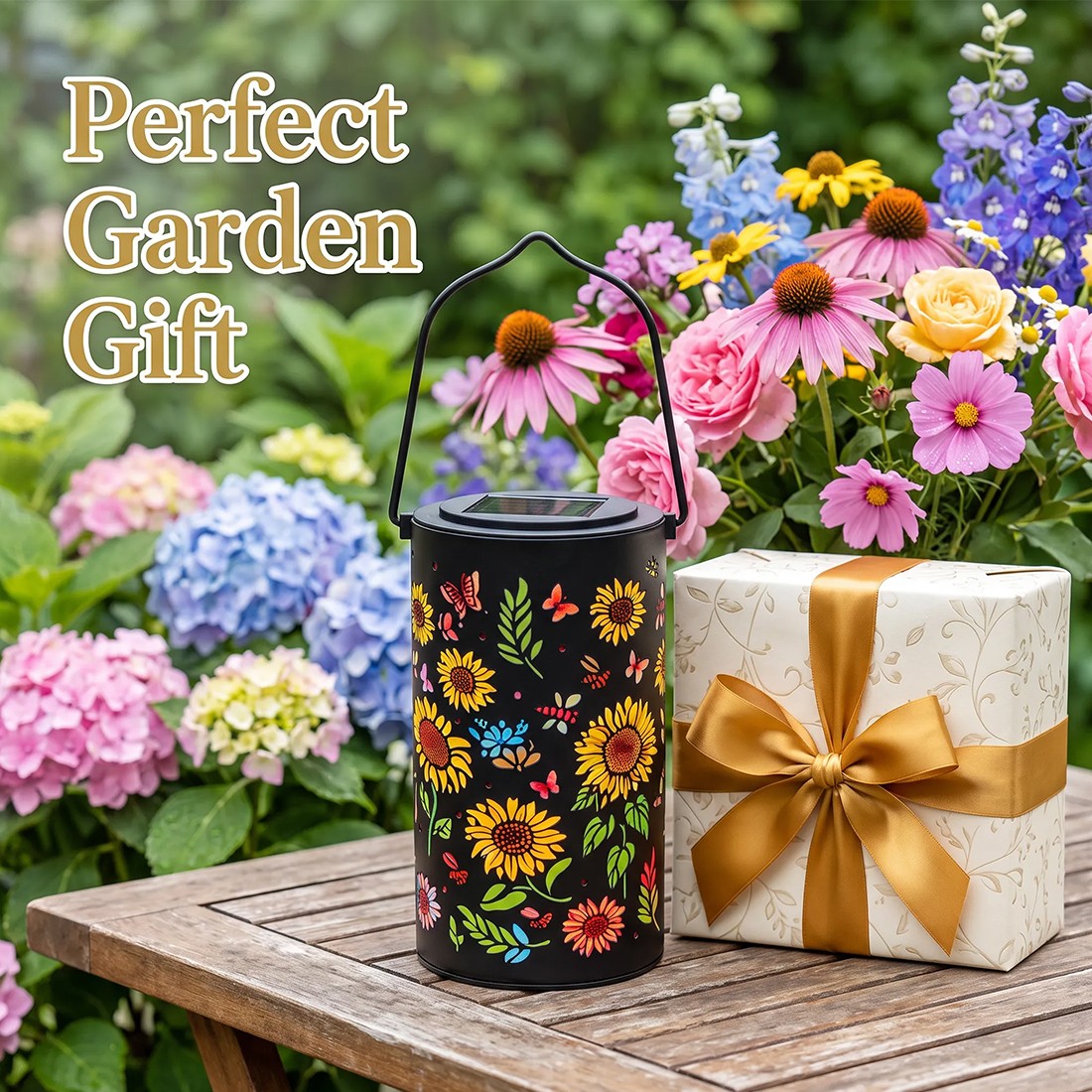 Sunflower Solar Lantern Outdoor Waterproof Hanging Light