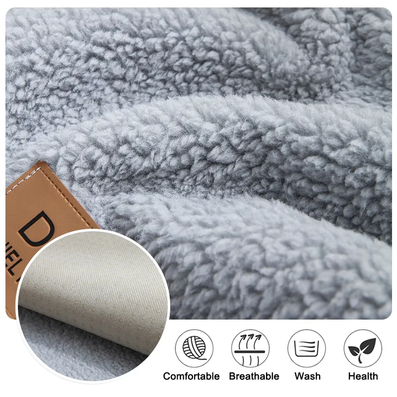 Modern Solid Color Winter Lamb Wool Sofa