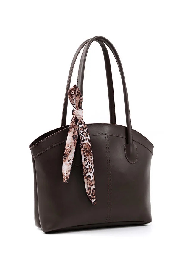 Faux Leather Zippered Shoulder Bag Single Compartment Gift Womens Hand Shoulder & Crossbody Bag Brown