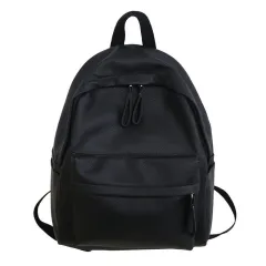 Men And Women Fashion Casual Students Shoulder Backpack - Black - View 1