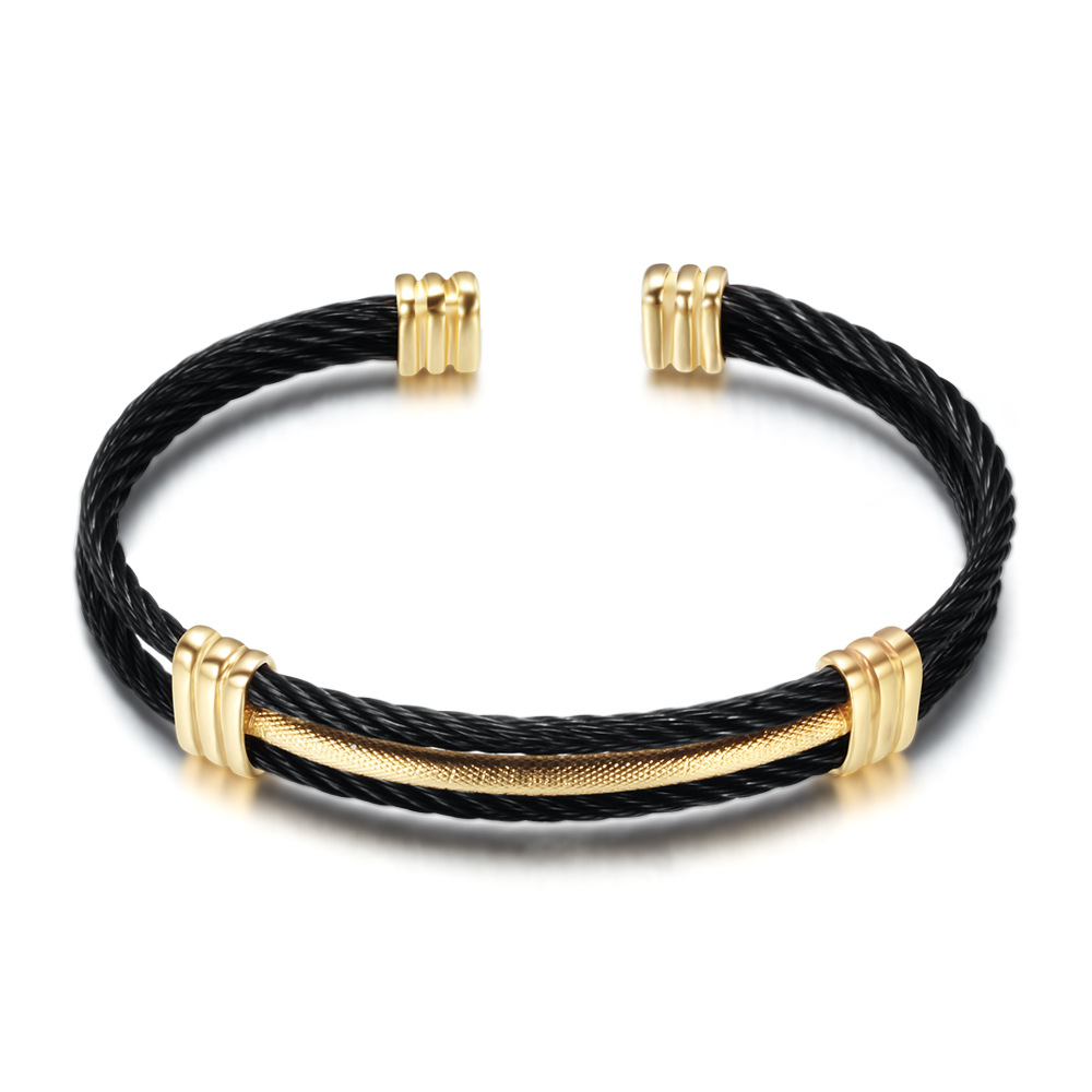 Four-color Spring Wire Titanium Steel Bracelet, Steel Wire Elastic Bracelet, Stainless Steel Cable Wire Bracelet