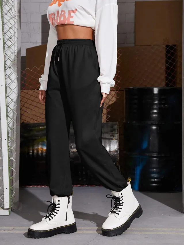 Women Sexy All Match Casual Style Trousers With Small Feet Black - Shop at LoveMi