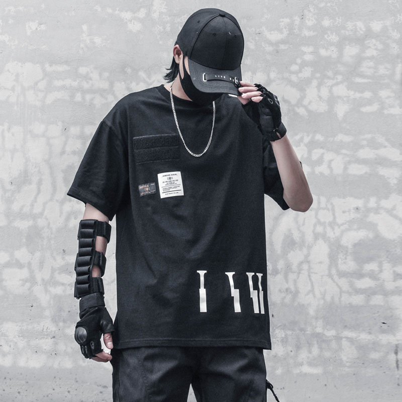 Men's Loose Ins Half Sleeve Printed Round Neck