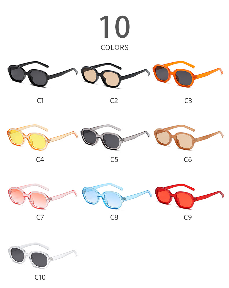 Oval Trend Fashion Concave Statement Sunglasses - Image 9