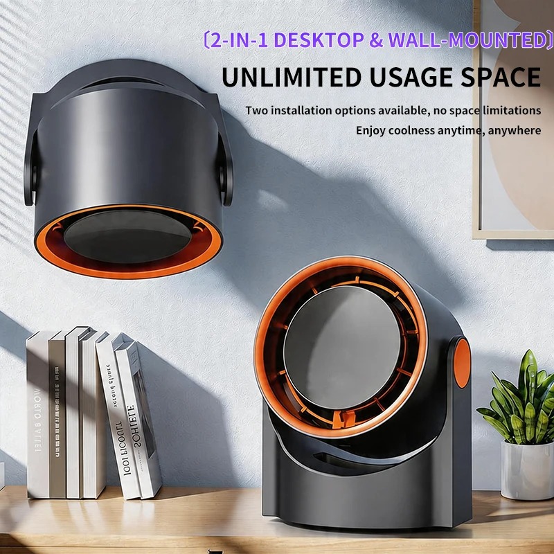 Desktop Wall Mounted Multi Purpose Small Fan Plug-in Type 1 Charging 1o0 — image 9