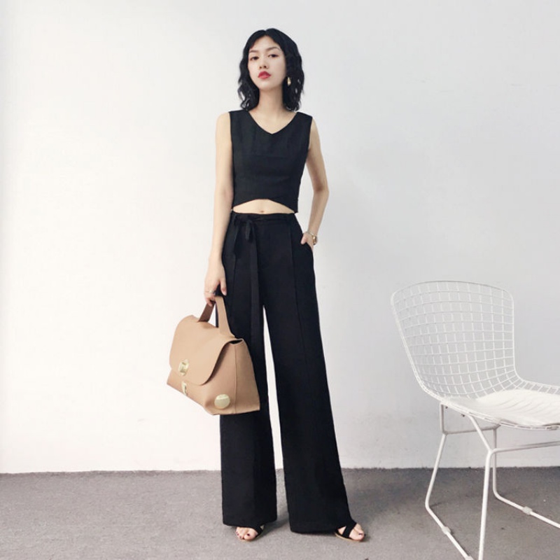 Title 2, High waist mopping pants Korean style slim suit...