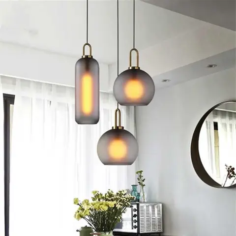 Nordic Simple Modern Glass Ball Chandelier Milk Tea Shop