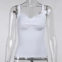 Summer European And American Slim Camisole - White - View 1