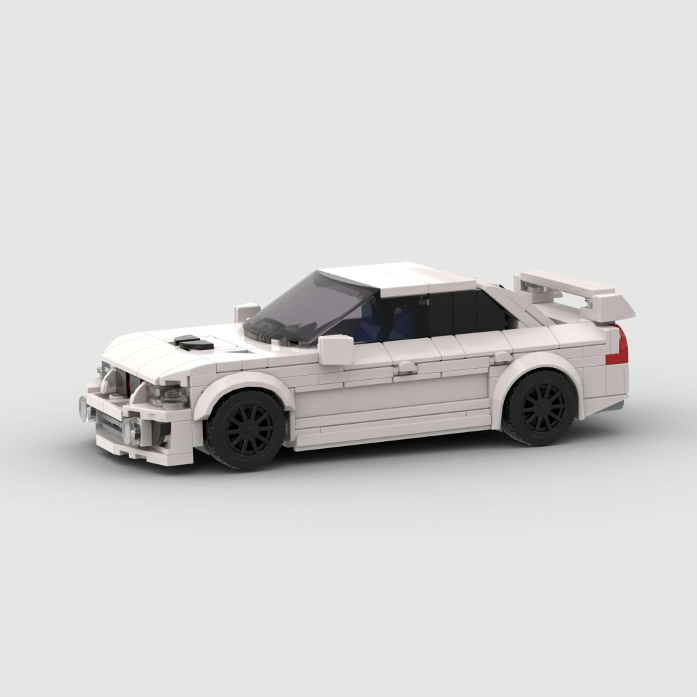336PCS White Sports Car Toy Building EVO