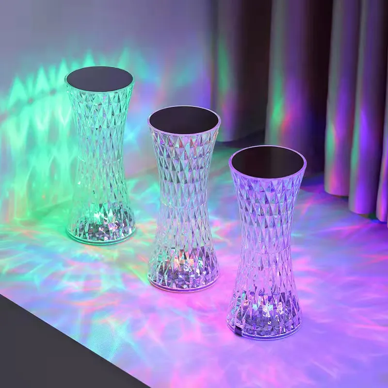 Led Crystal Rechargeable Bedroom Atmosphere Table Lamp – image 5