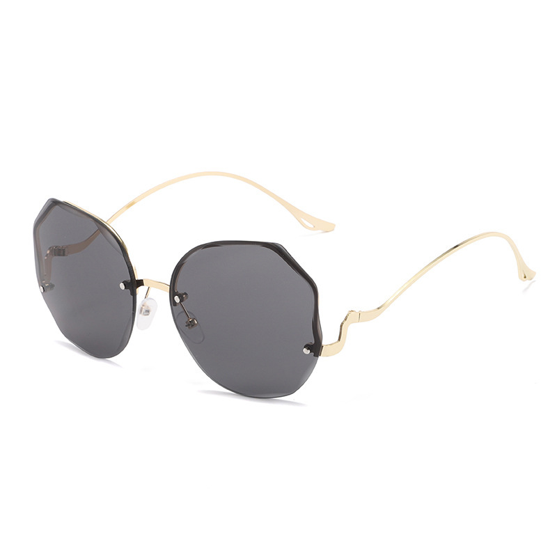 Title 13, Frameless Cut-Edge Tan Gradient Sunglasses