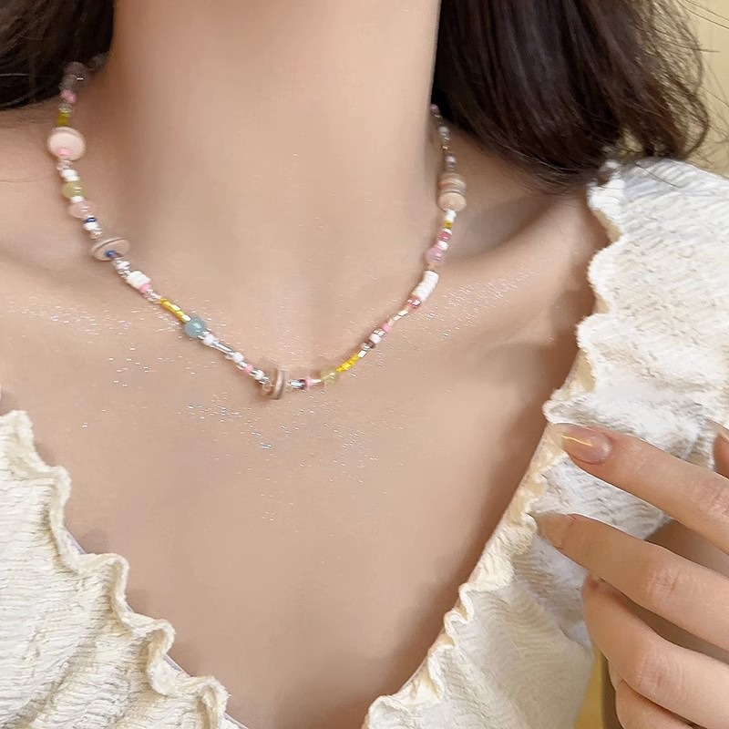 Candy Colored Dopamine Necklace Versatile For Women