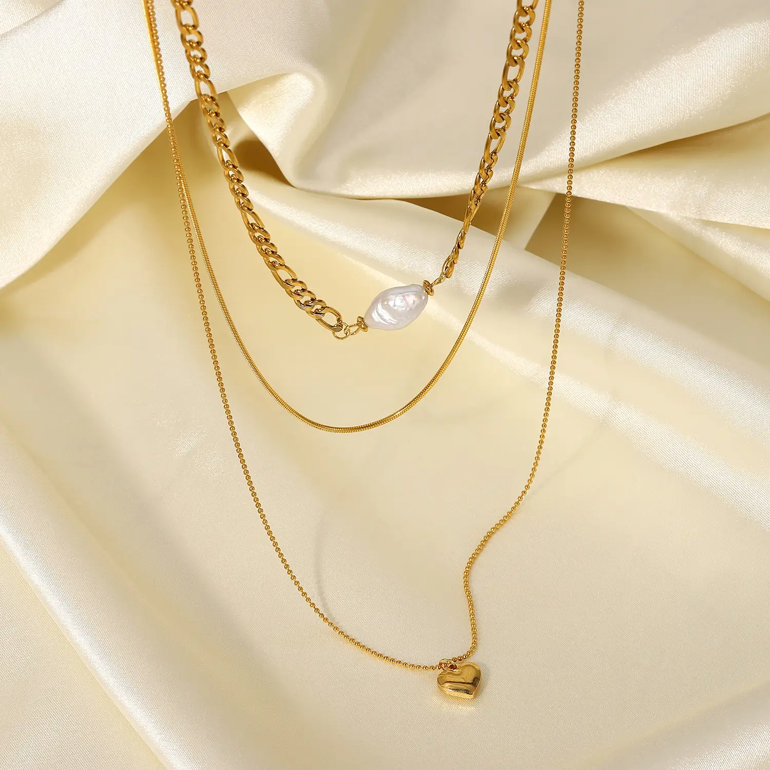 Natural Freshwater Pearl Heart-shaped Necklace Woman