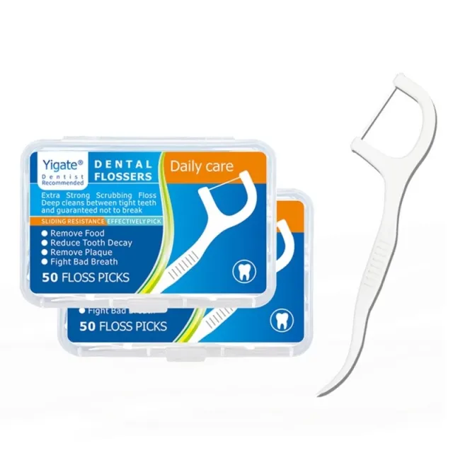 50 Ultra fine Floss Picks At A Time White - Shop at LoveMi