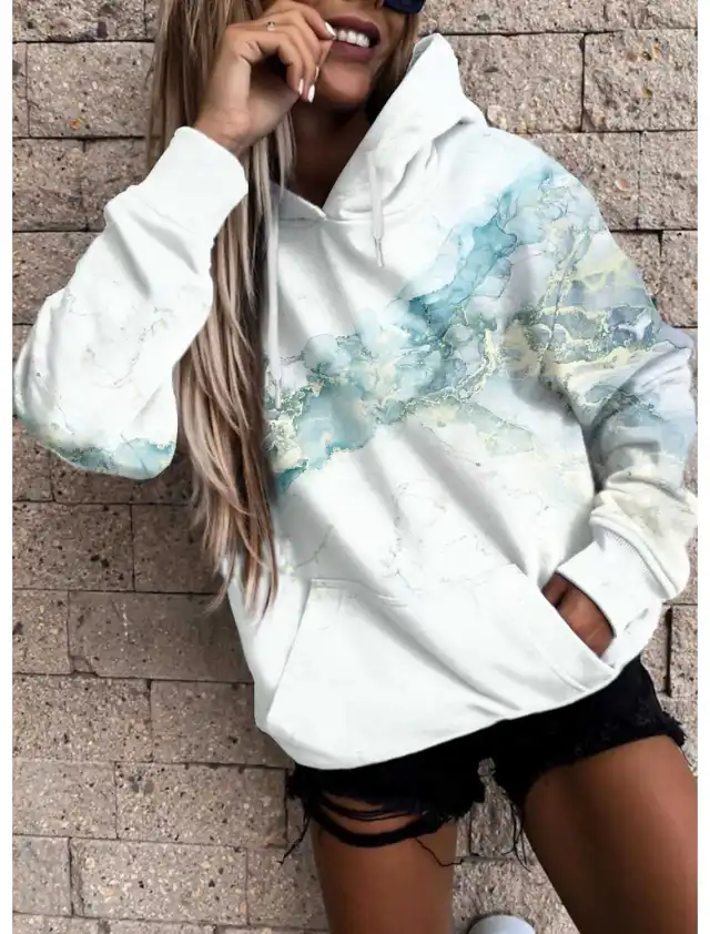 3D Sweatshirt Digital Printing Ladies Top 4Color Xs - Shop at LoveMi