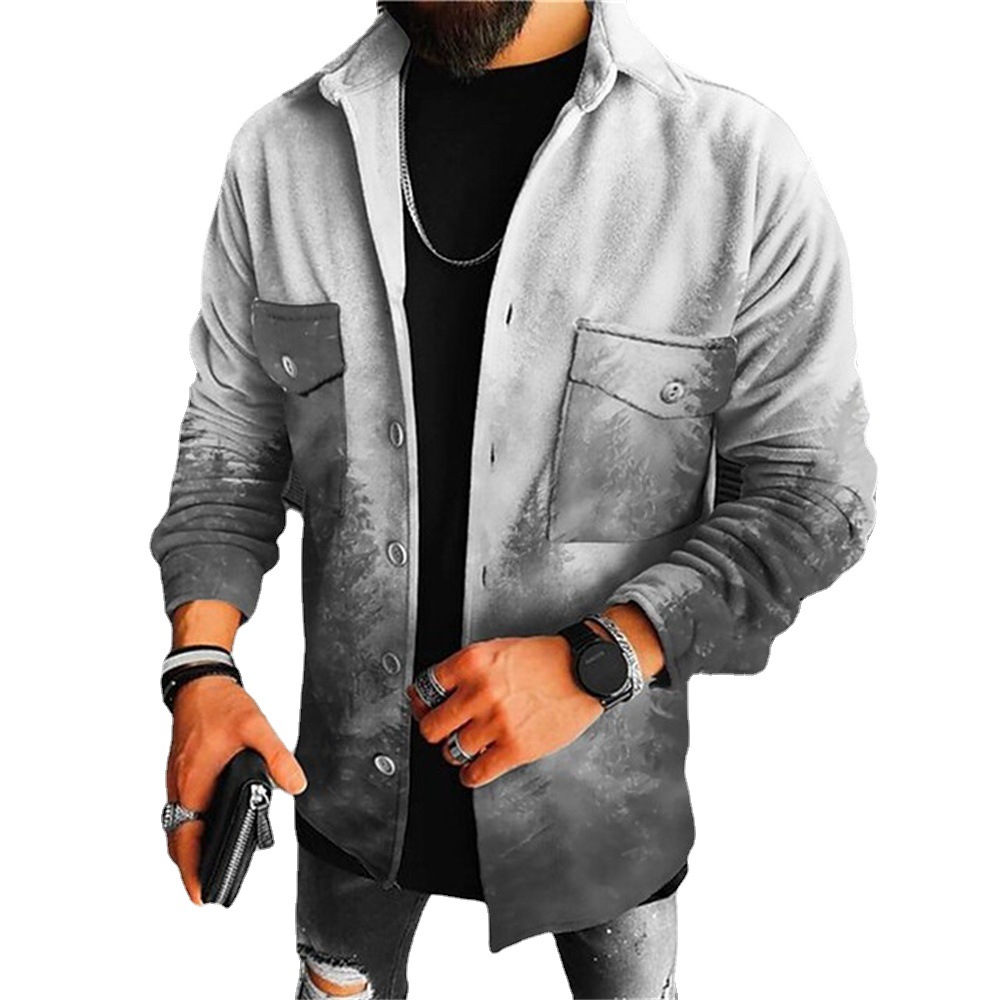 3dDigital Printing Loose Jacket Coat