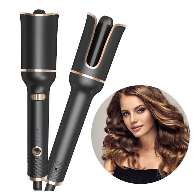 Black Automatic Spiral Electric Curling Iron Negative Ion Black - Shop at LoveMi