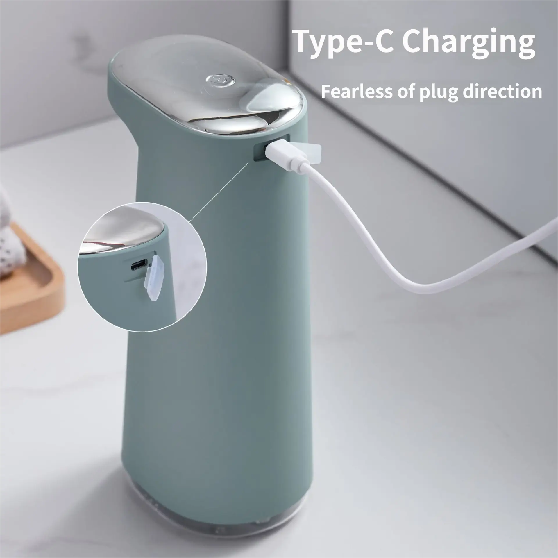Automatic Touchless Soap Dispenser, 450ML Rechargeable Sensor Liquid Dispenser