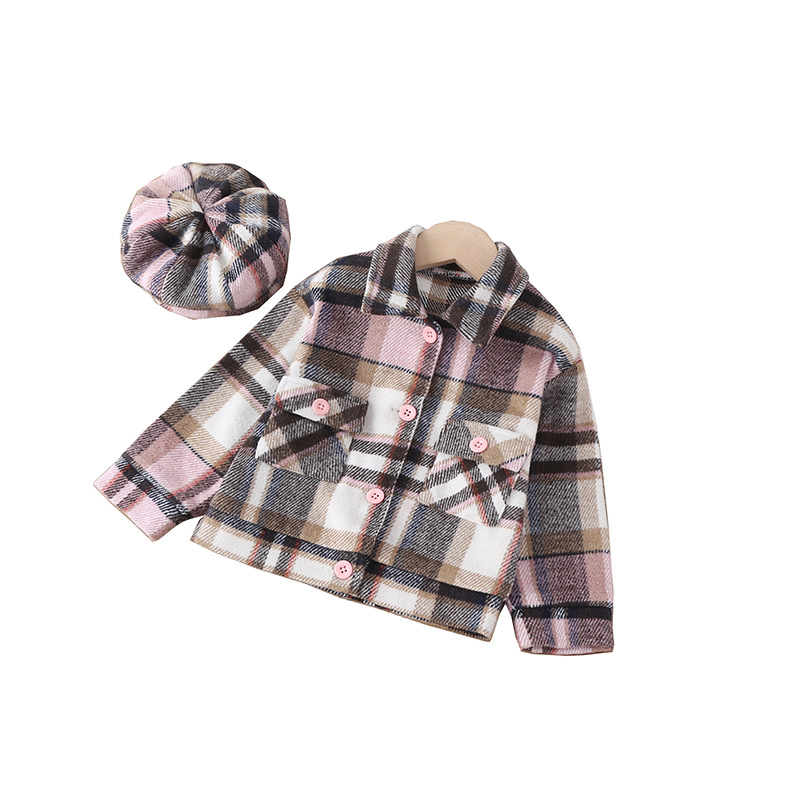 Girls Fashion Small Plaid Coat Fashion — foto 8