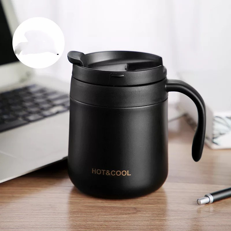 Title 3, Stainless Steel Vacuum Flask With Handle Office...