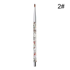 7 Sizes Nail Art Brush For Acrylic Powder Nylon Manicur - White2 - View 1