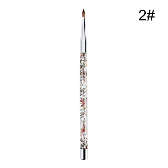 7 Sizes Nail Art Brush For Acrylic Powder Nylon Manicur White2 - Shop at LoveMi