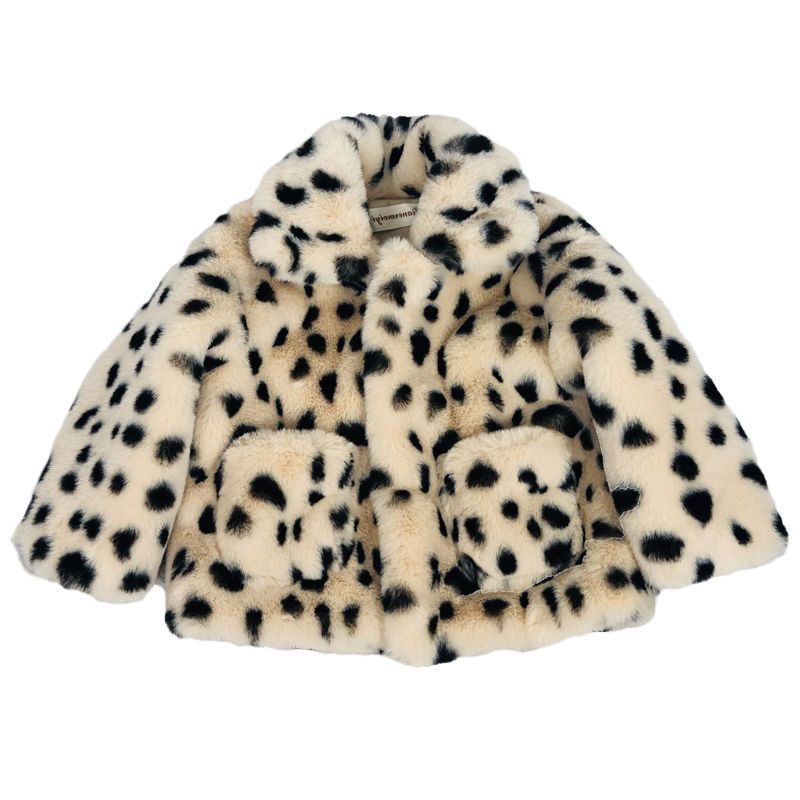 Leopard print Faux Fur Coat Plush Thick Upgrade Plus Cashmere - Shop at LoveMi