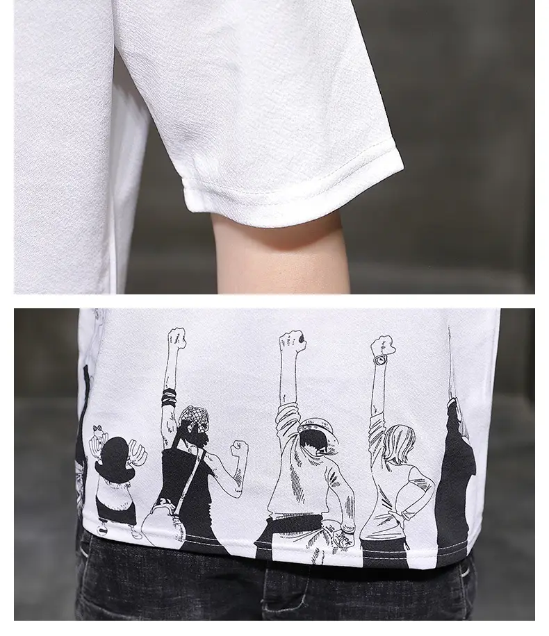 Summer Fashion Korean Round Neck Printing Casual Short Sleeve