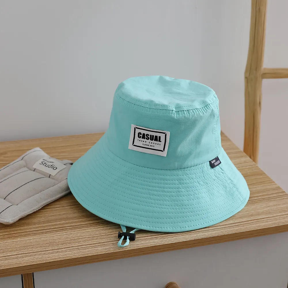 Children's Summer Rope-attached Fabric Casual Lettered Windproof