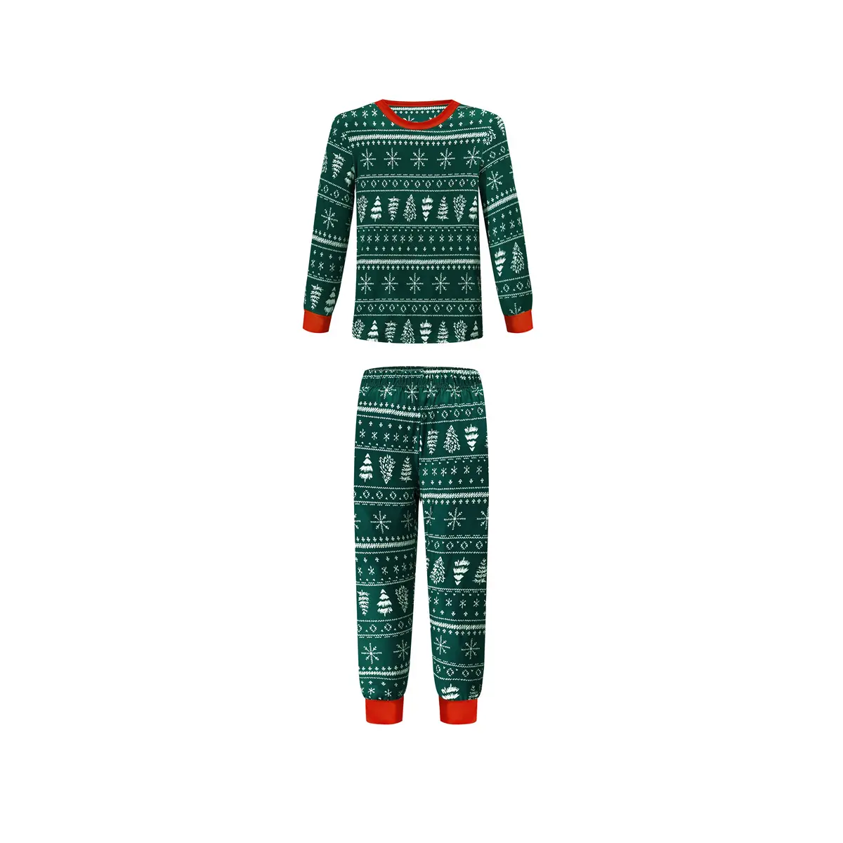 Christmas Print Contrast Color Parent-child Home Service