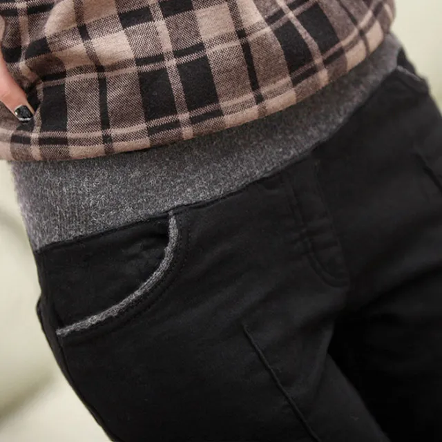 Women's Warm Fall Winter Plus Size Stretch High Waist Casual Pants Black - Shop at LoveMi