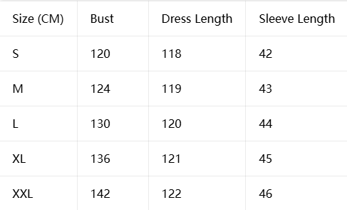 Supplier product details and size guide