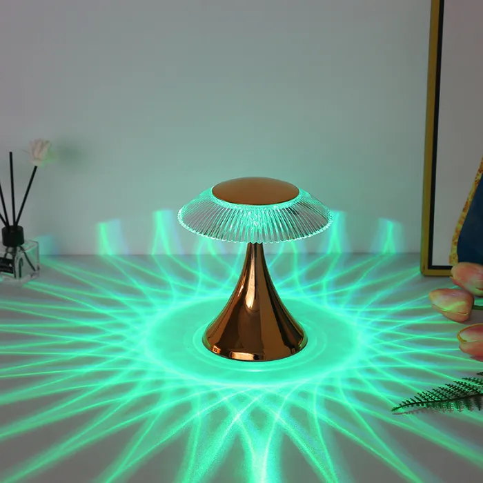 Touch Crystal Table Lamp, USB Bedside Lamp with 3 Colours or RGB Light - detail photo 6