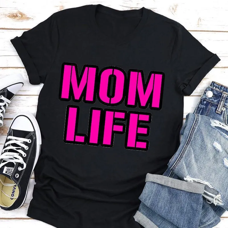 New Mama Needs Coffee Short Sleeve T-shirt Women - Zy0960