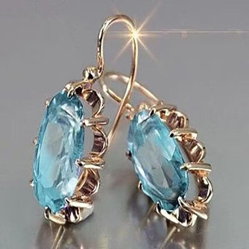 Zircon Flower Layered Hoop Earrings, Retro European Minimalist Jewelry
