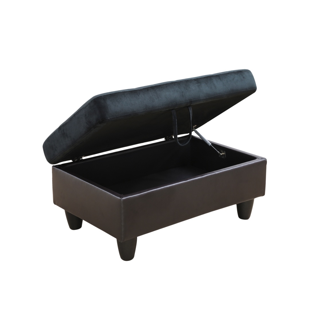 Pickup Only--Dark Blue And Brown Color Lint And PVC 3-Piece Couch Living Room Sofa Set