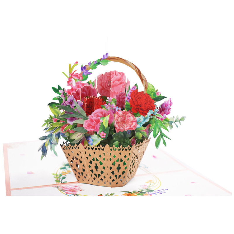 A basket of carnations